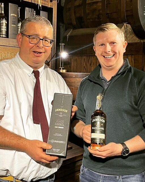 Logging his name in the Archives of Midleton Distillery 