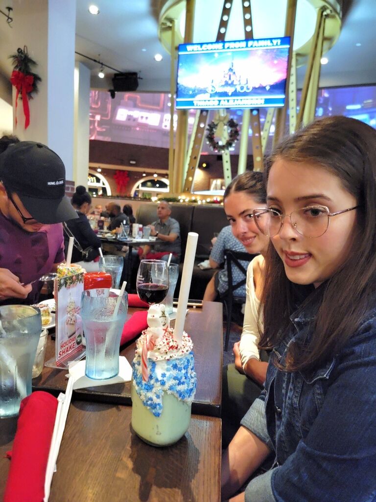Alysa and Andrea were very excited to try the shake at Planet Hollywood