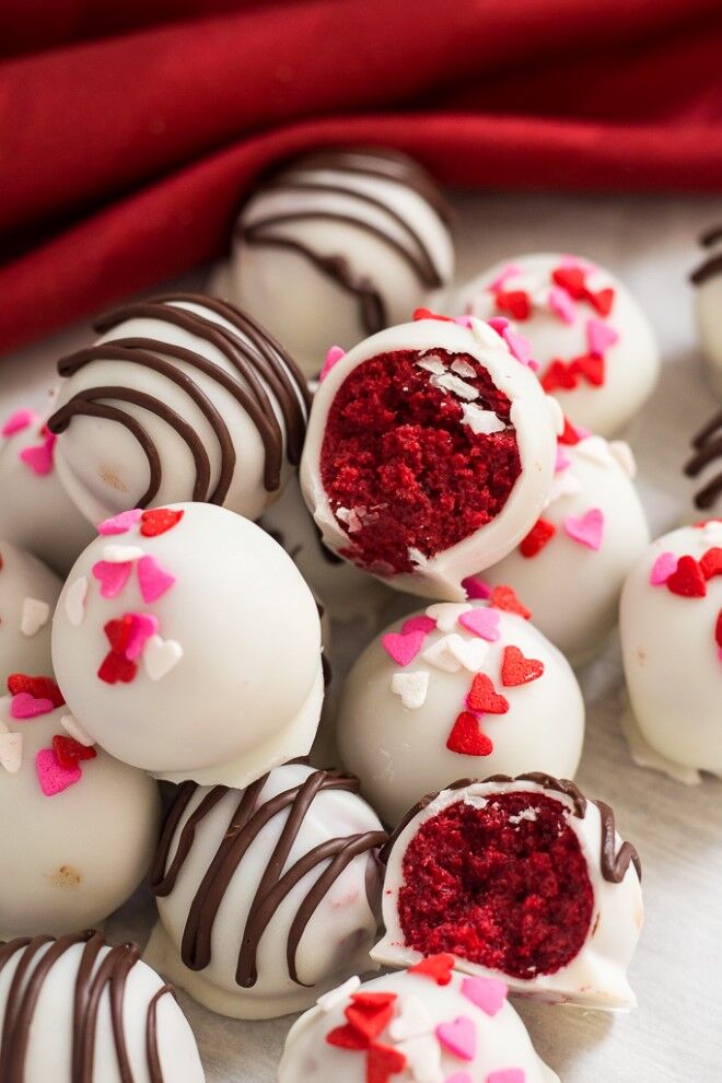 Valentine's Day Red Velvet Cake Balls