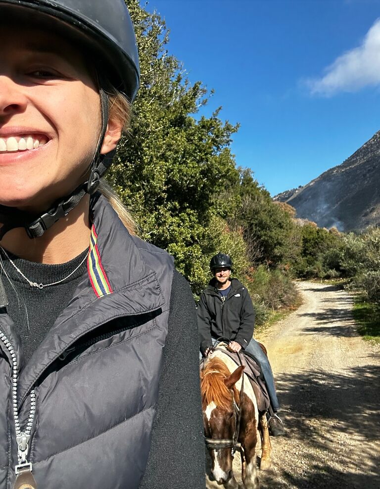 Channeled our inner horse girls in Greece