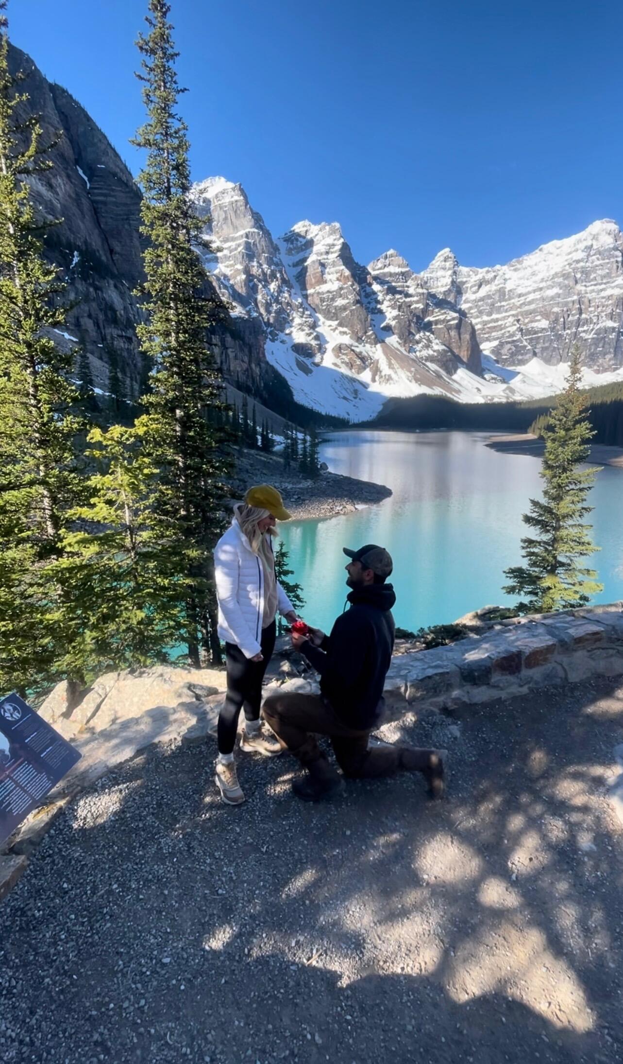 Engaged: trip to Banff Canada.