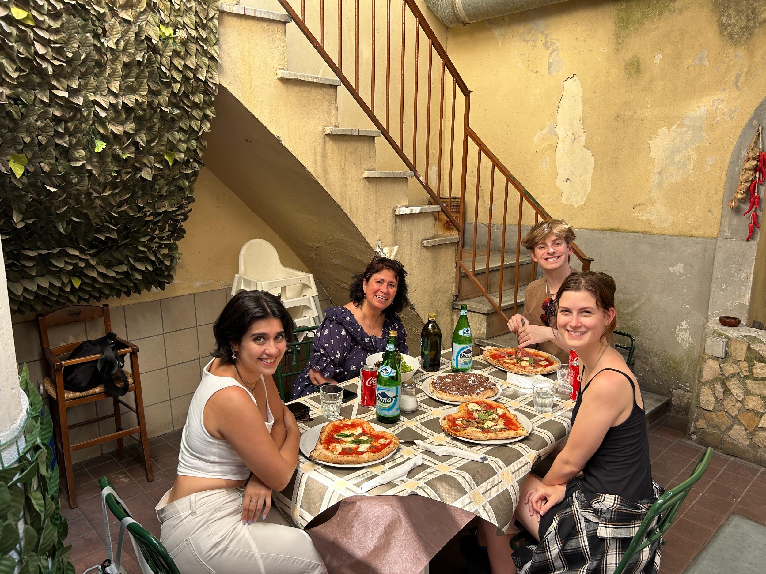 Tanner fell in love with Nutella pizza in Naples, Italy