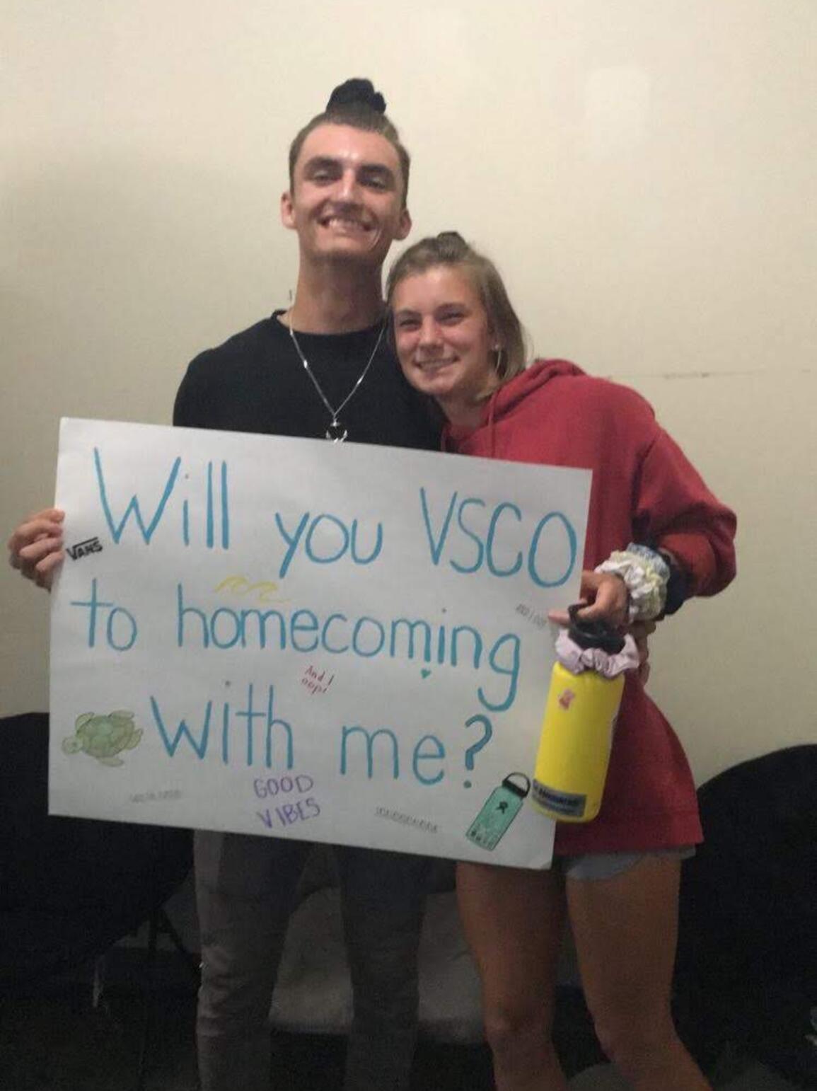 Aimee asked Kyle to homecoming.