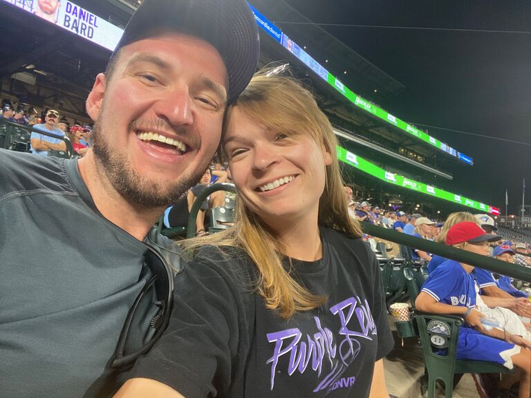 Our second Rockies game and our first seats so close to the field (thank you Uncle Richard & Aunt Laura!)