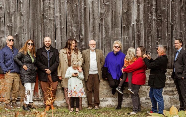 Engaged surrounded by our family