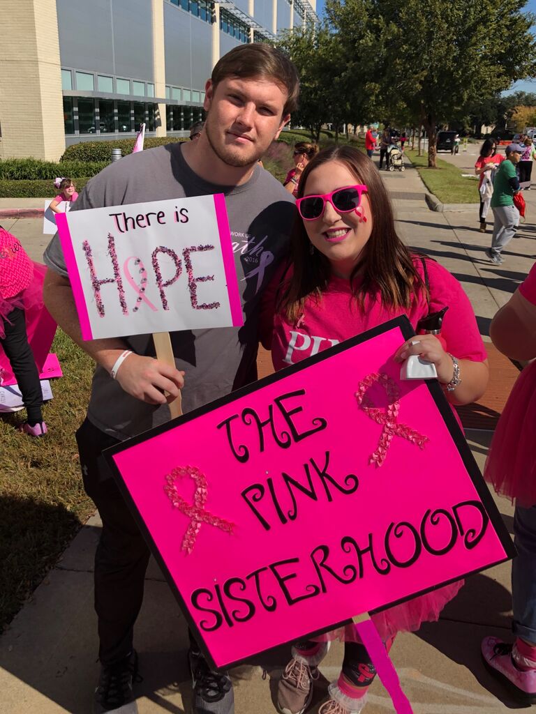 Supporting Hannah’s momma during the MDAnderson Boot Walk