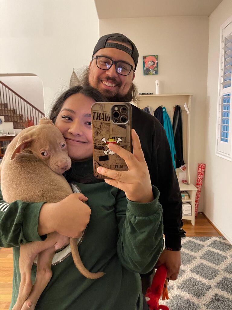 We became puppy parents to our fur baby Juno!! She was 4 months old here.