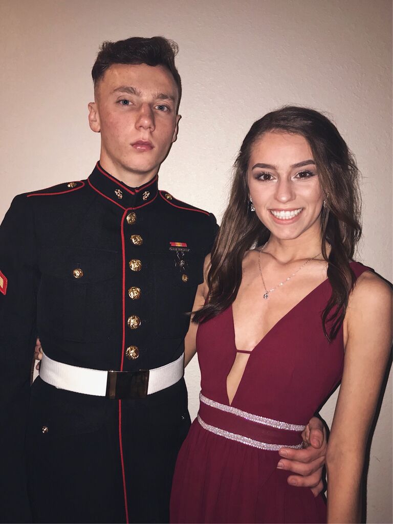 First Marine Ball!! - 
Funny story, he forgot his EGA's (on his collar)  and I had to photoshop them on...lol