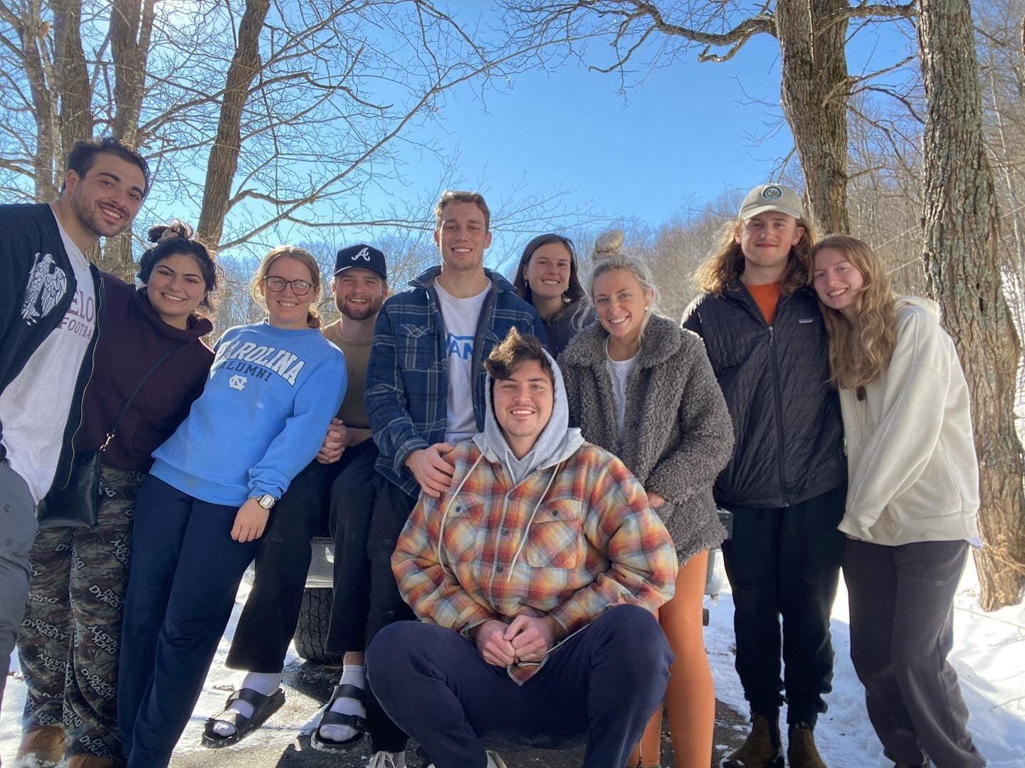 Simon and Morgan enjoy going on their yearly ski trip with their best friends. This is a tradition that will continue forever. 