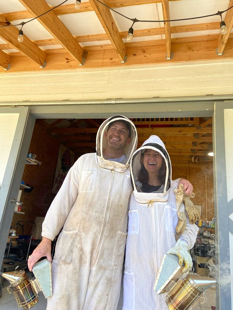 Befriending the bees! One of Rachel's favorite days on Monkey Island, OK. 