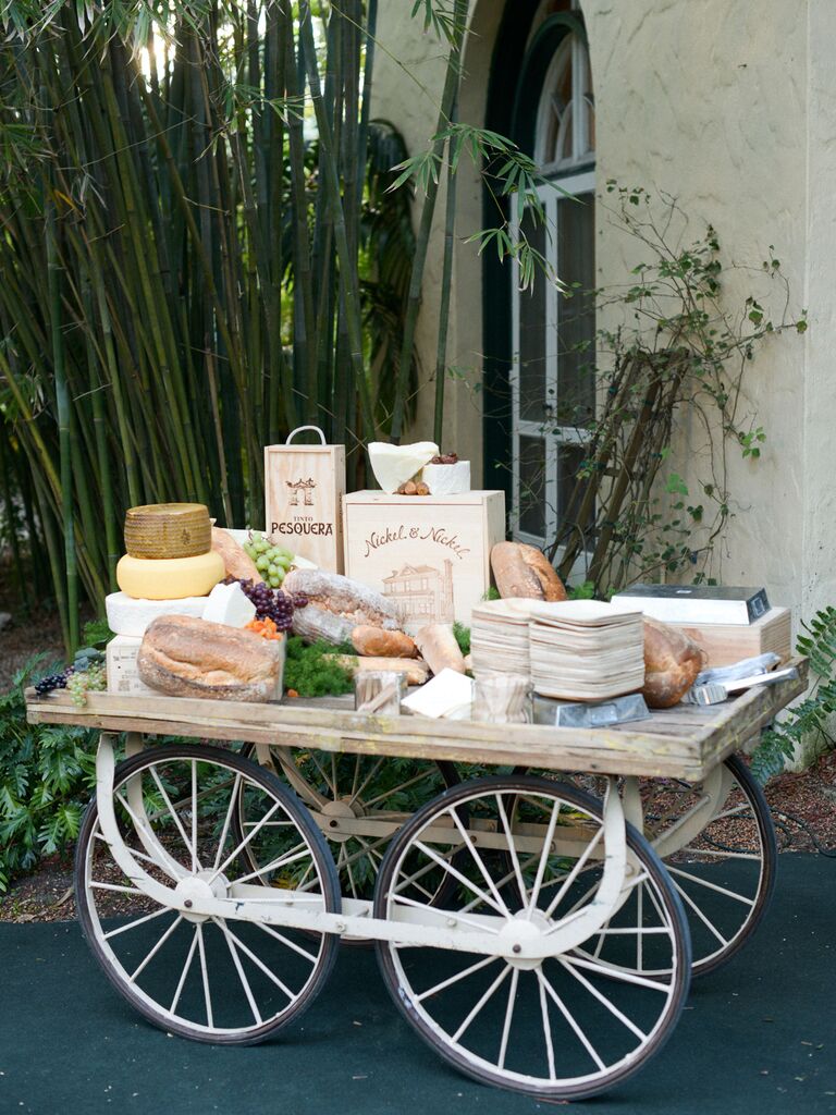 wedding food stations local cart