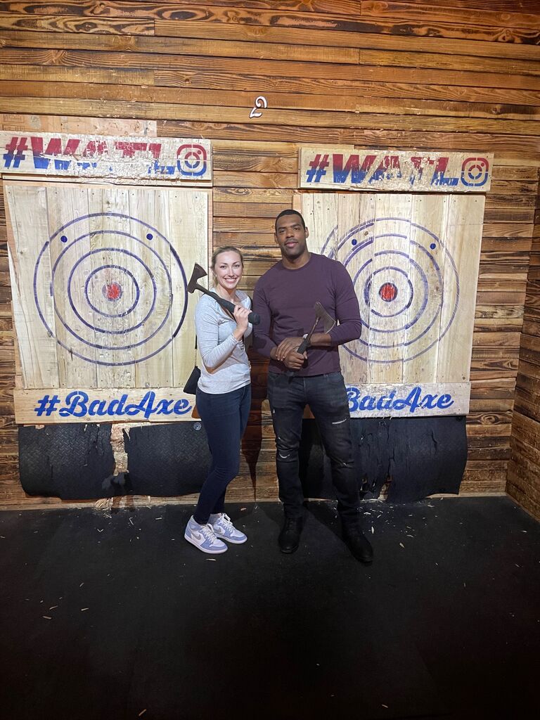 Axe throwing! You know who won ;)