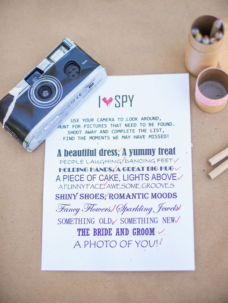 I-Spy wedding game