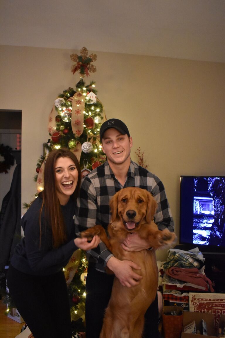 Dan and Sam's first Christmas together in IL