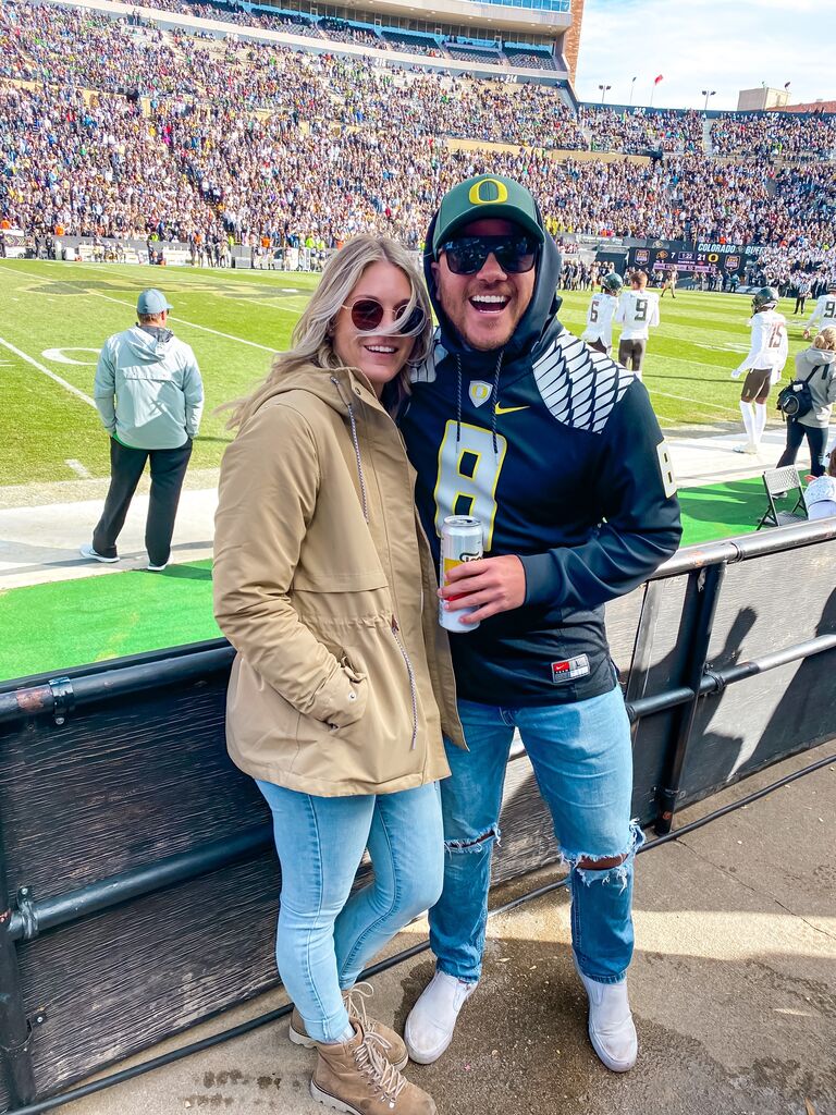 McKayla's first (of many) Oregon Duck's football game, where she truly saw Kaleb's love for the Ducks!