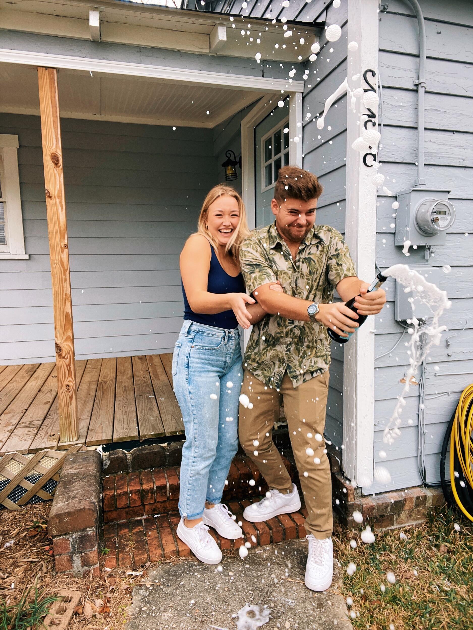 The day we bought our first home in Wilmington, NC!