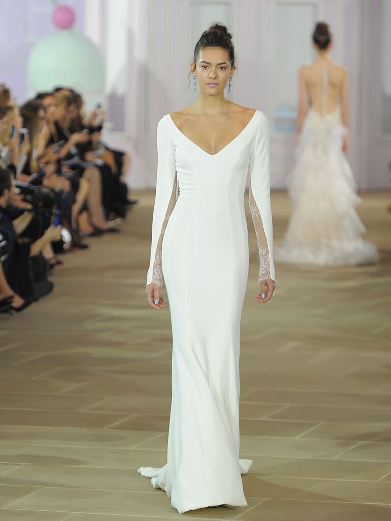 ines di santo long sleeve wedding dress