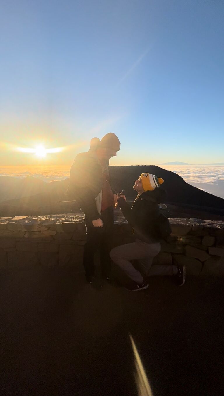 WILL YOU MARRY ME?
Aidan proposed on top of Haleakala.