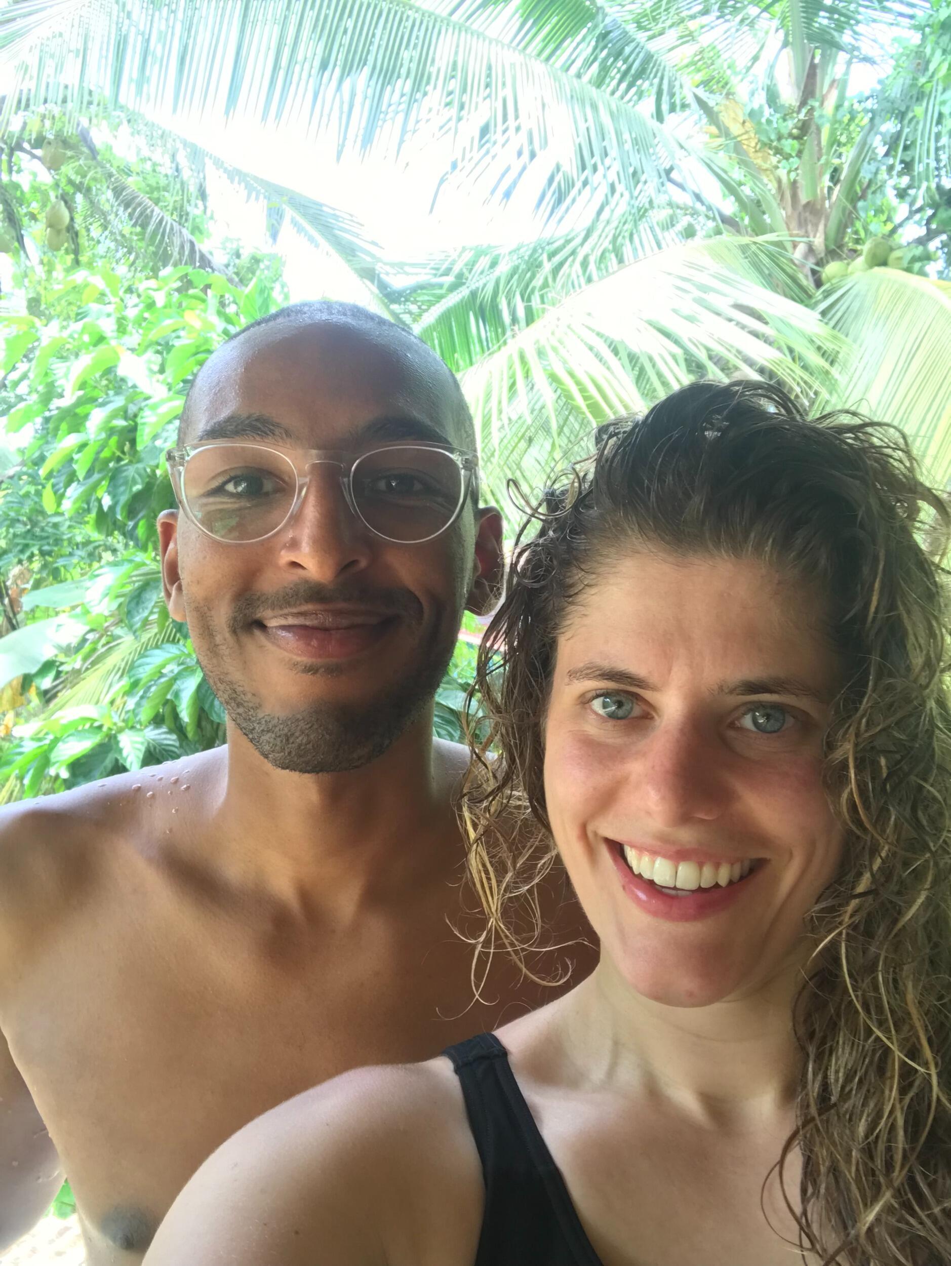 Alicia and Tedros went to Costa Rica and had fun! They biked around the coastline, took surf lessons, saw sloths, and drank fresh coconut water daily.