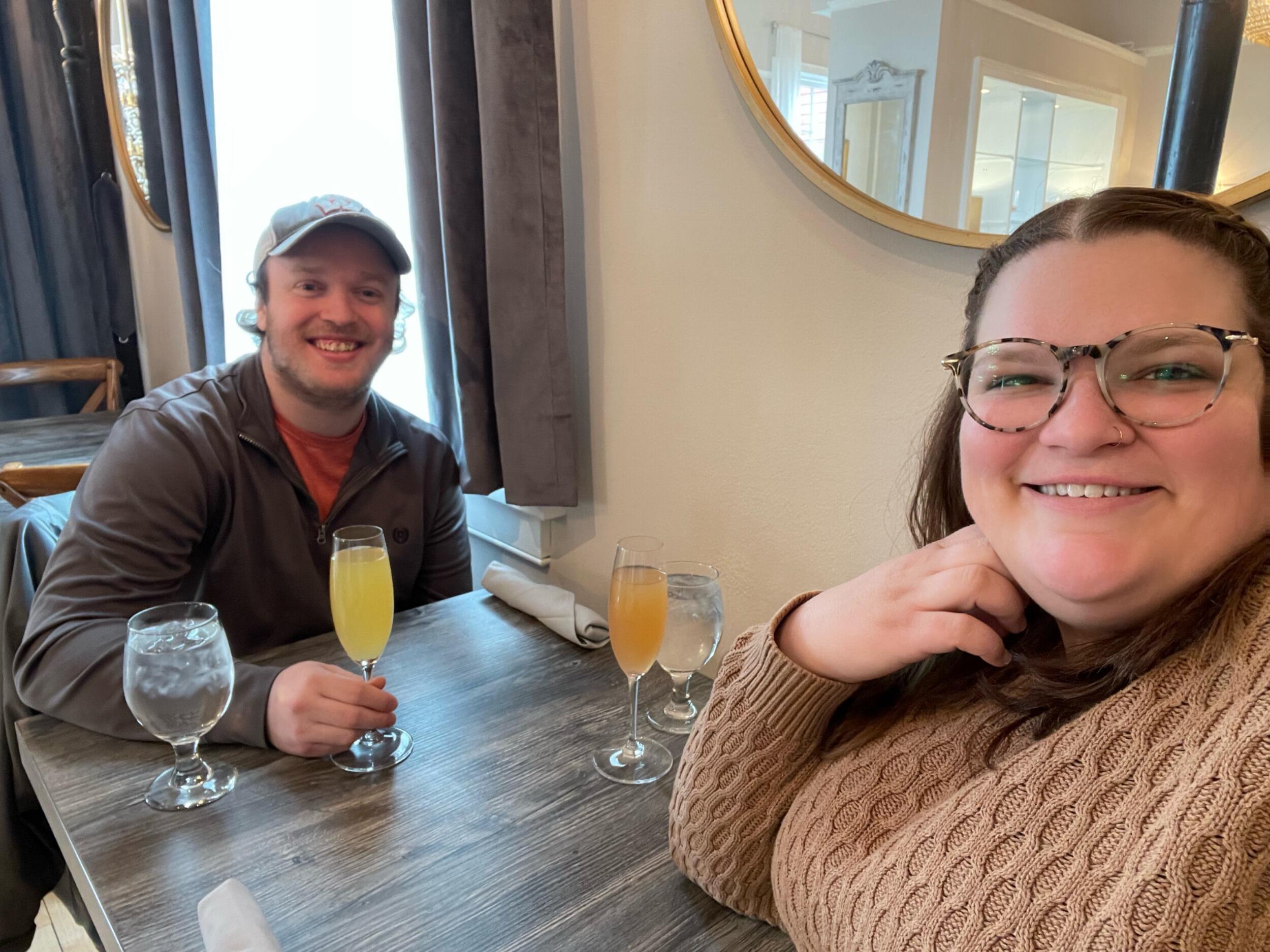 The morning of the our engagement day. Ryan was barely eating his breakfast and when I asked him why he said his stomach wasn't feeling great. Turns out, he knew what he had planned and was nervous! I, on the other hand, was oblivious! 
