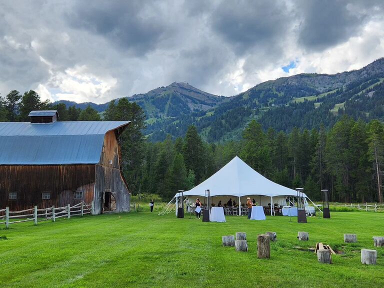 Snake River Ranch small wedding venue in Wilson, Wyoming