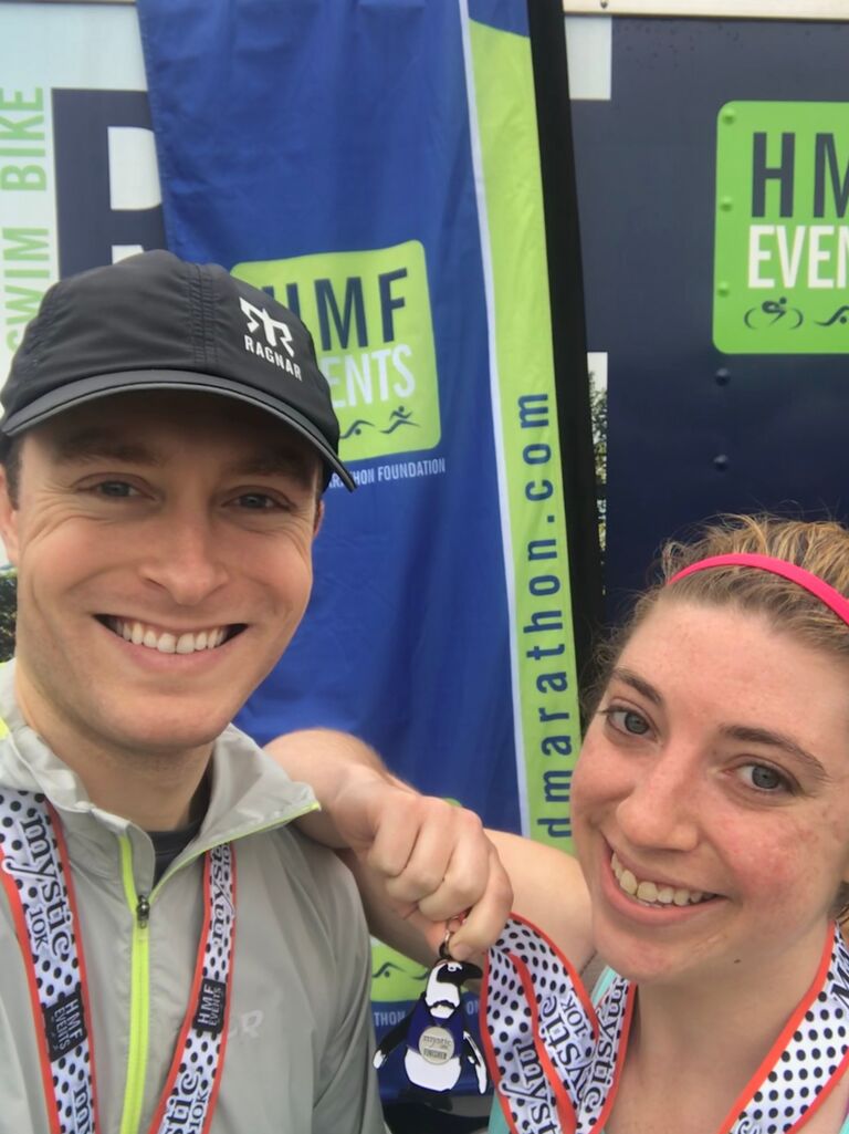 First Race Together! Both Claire and Kyle are avid runners. This was Claire's first 10K race, and it was great experiencing it together.