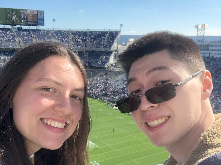 Celebrated our 1st anniversary with Eddy's 1st football game! GO PSU