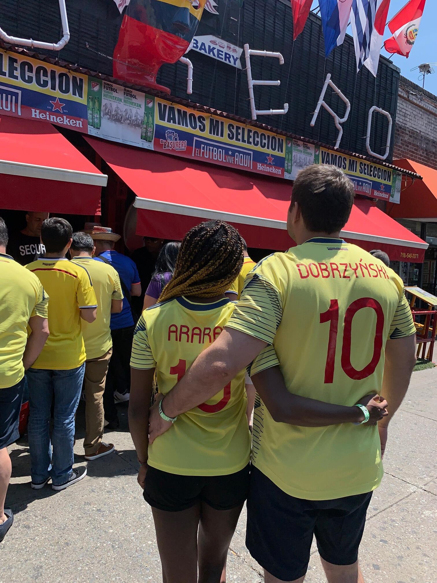New York: Colombia soccer game / partido de Colombia