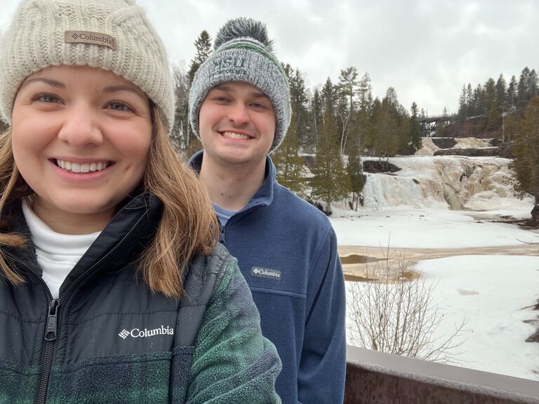 Easter hiking in Duluth, MN. Alex visiting Claire while on clinical rotations.