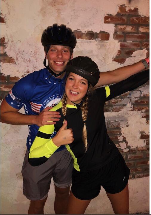 After coming back to UK from summer break, Bear and Emily met up again for a "biker" themed date party. 