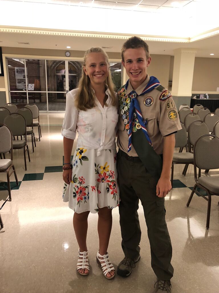 Cameron's Eagle Scout ceremony. He moved that night to Virginia