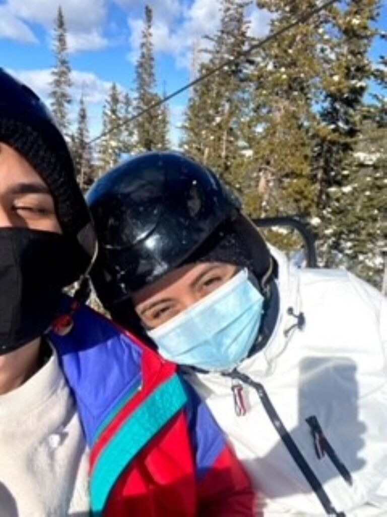 Colorado skiing together.