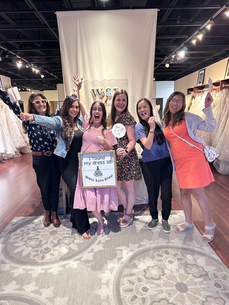 Although not with Justin present, this was still an important moment in our relationship. Grace said yes to her wedding dress!