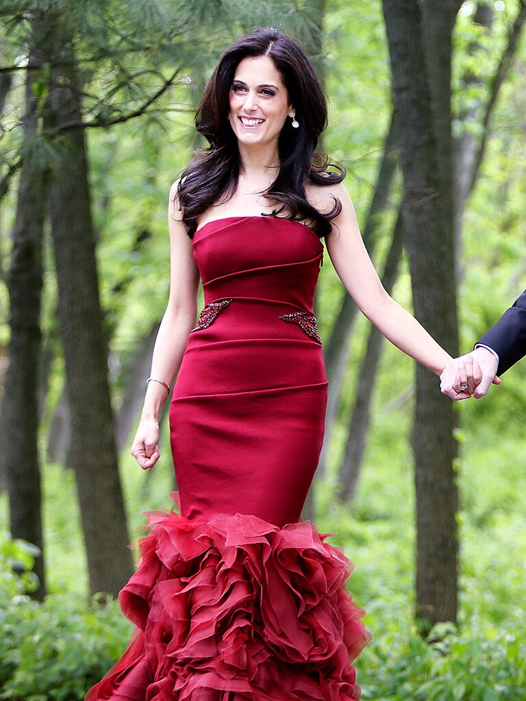 vera wang red wedding dress