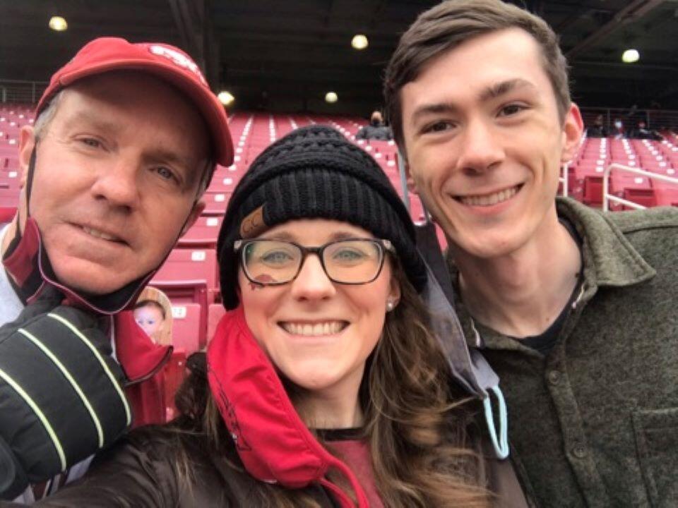 Landon's first Razorback football game!