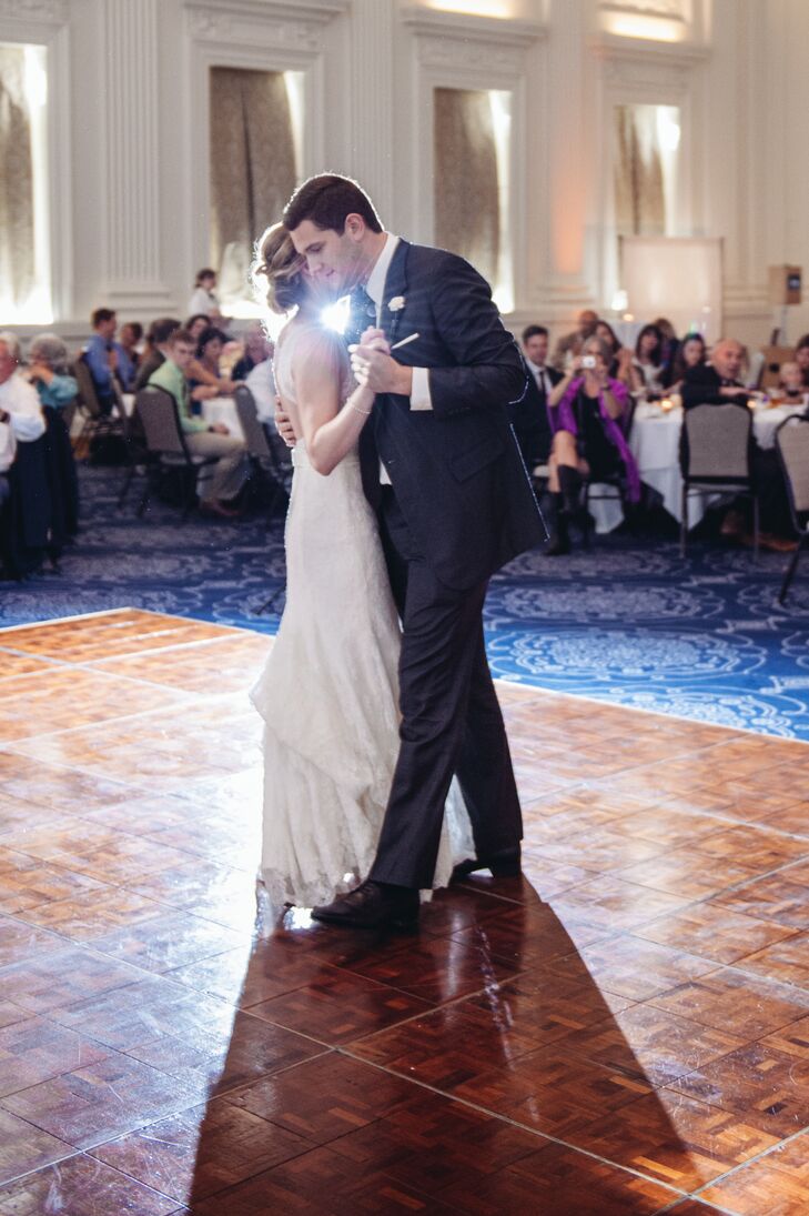 Romantic Bride And Groom First Dance