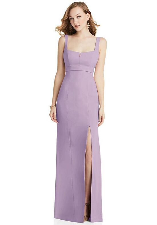 Dessy Group One-Shoulder Chiffon Maxi Dress with Shirred Front