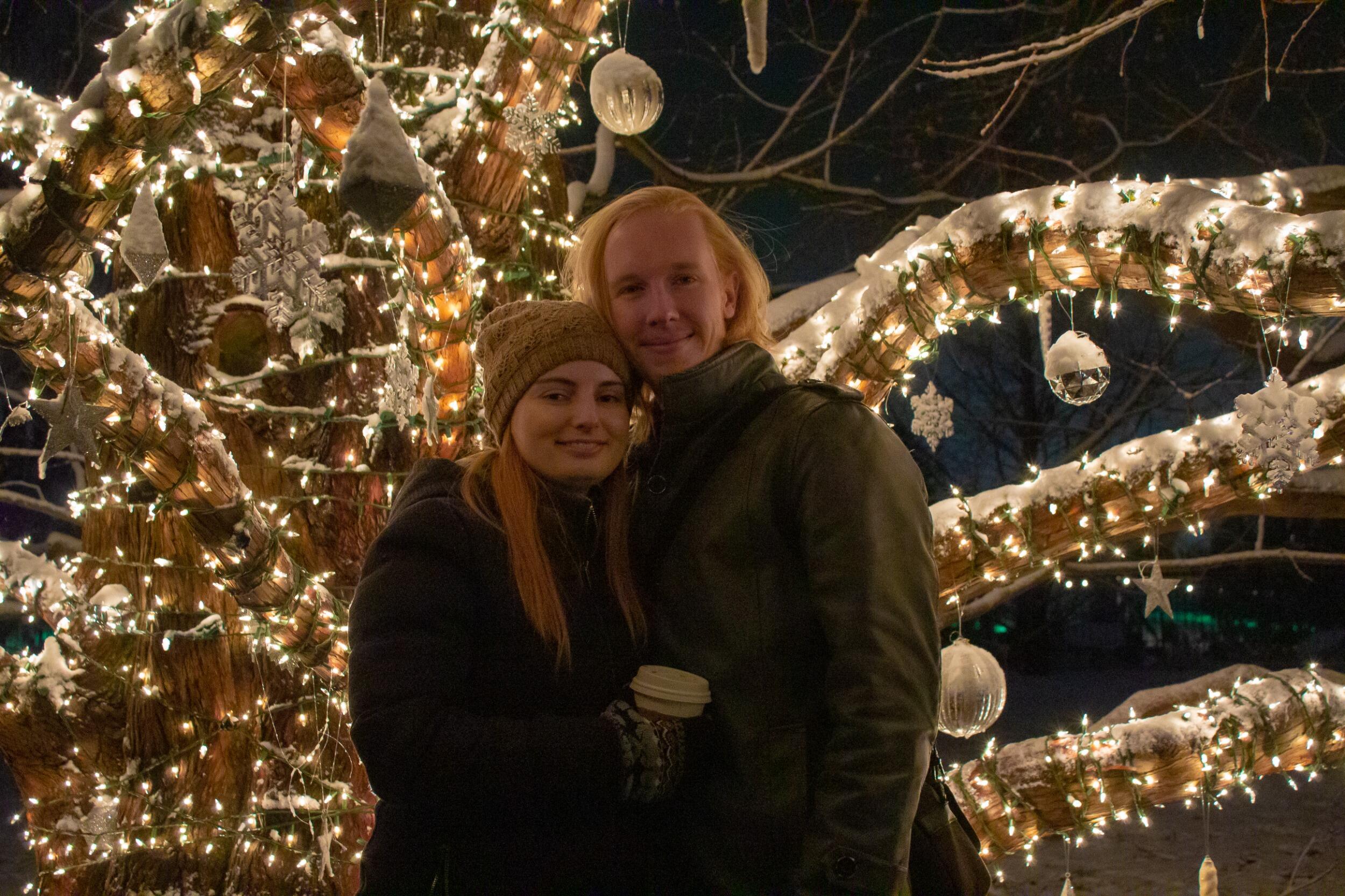 Christmas walks with friends at Royal Botanical Gardens in Burlington. Our first Christmas together.