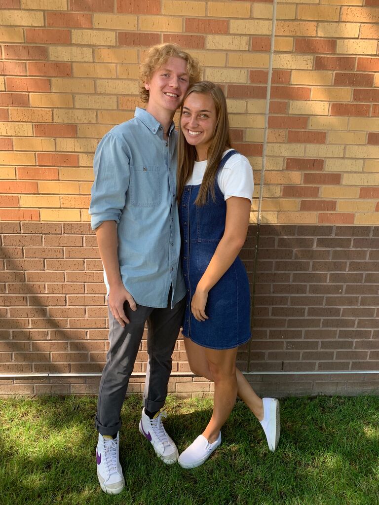Officially started dating after spending the summer apart!