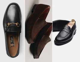 Three pairs of men's loafers