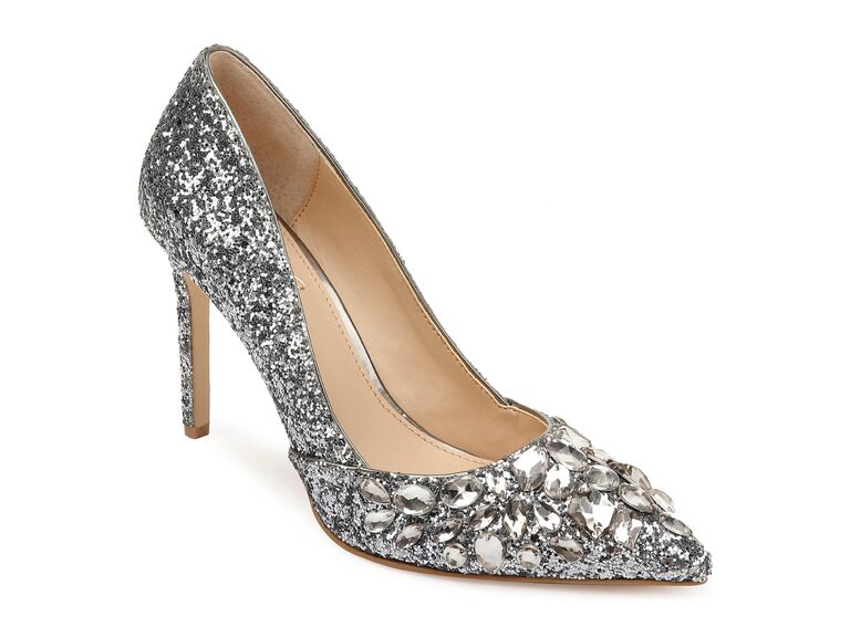 dark silver wedding shoes