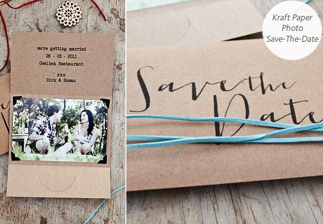 Kraft Save the Date Cards