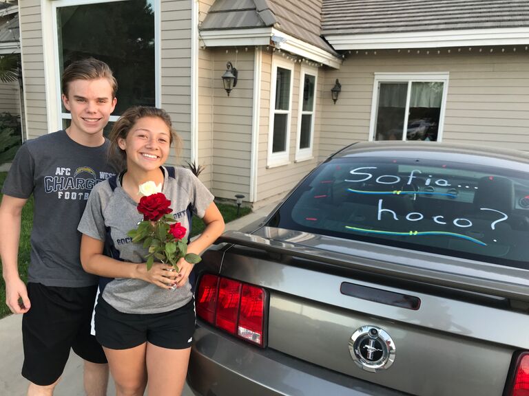 Caleb asking Sofia to HoCo