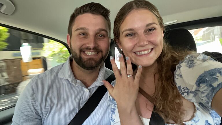 Abe proposed! And she said YES!