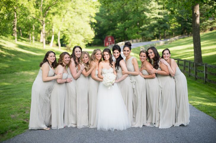 the bridal party at amsale