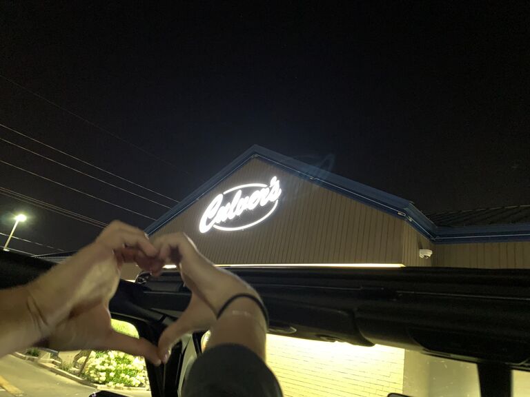 Saying goodbye to our go-to ice cream, Culver's before moving off to college.