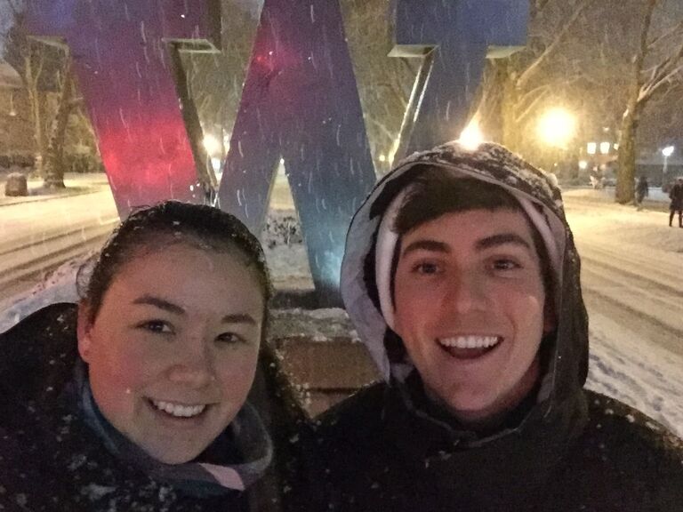 Joe and Tori go out on a rare snow day!