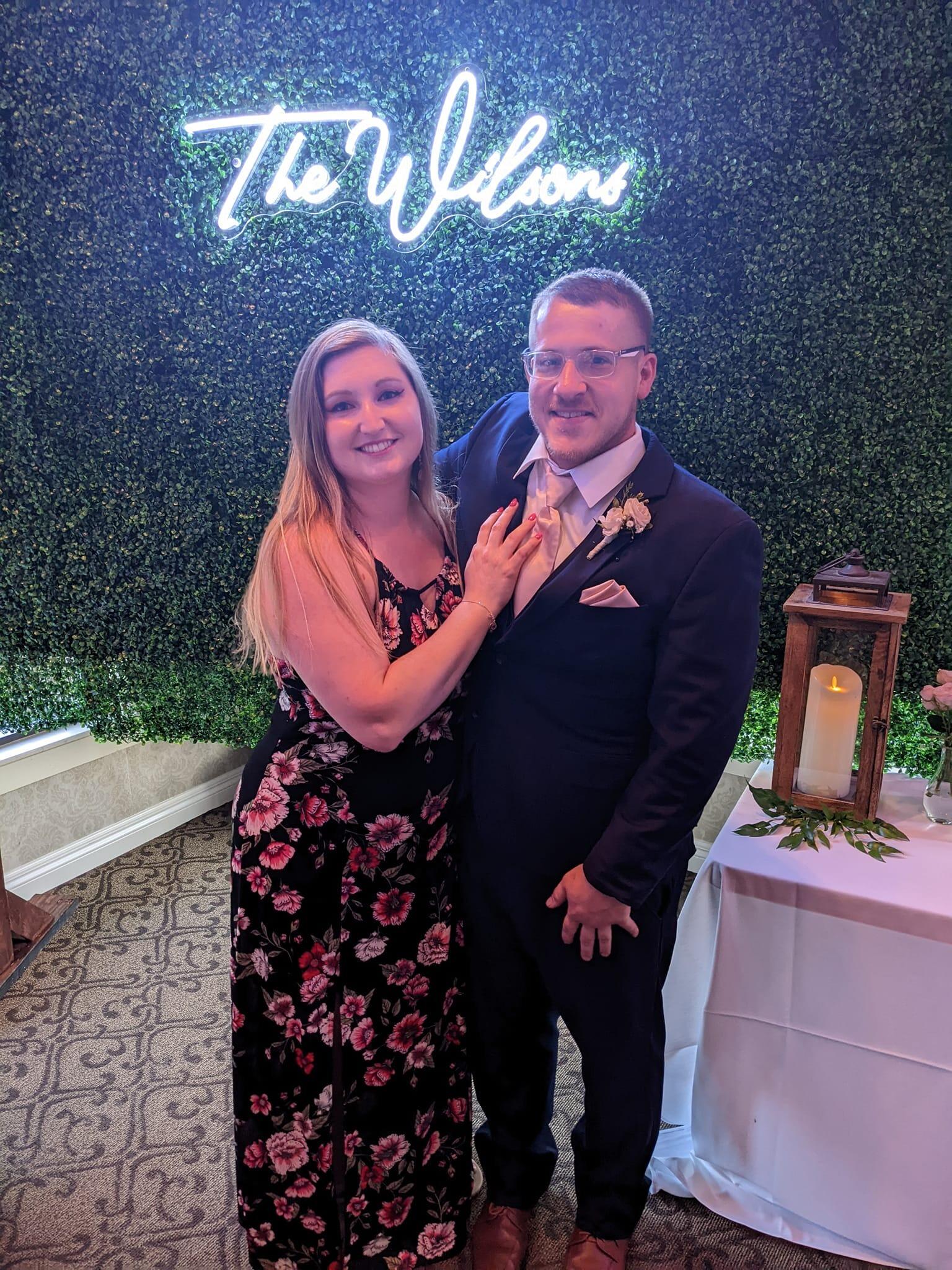 Our first wedding attendance together, our friends got married that day!