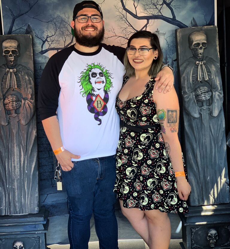 Steven and Natalee attend their first spooky pop-up event together, where they bonded over their other top interest, halloween and horror!