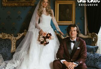 Logan Rae Hill and husband Joey Kurbanov's wedding portrait 
